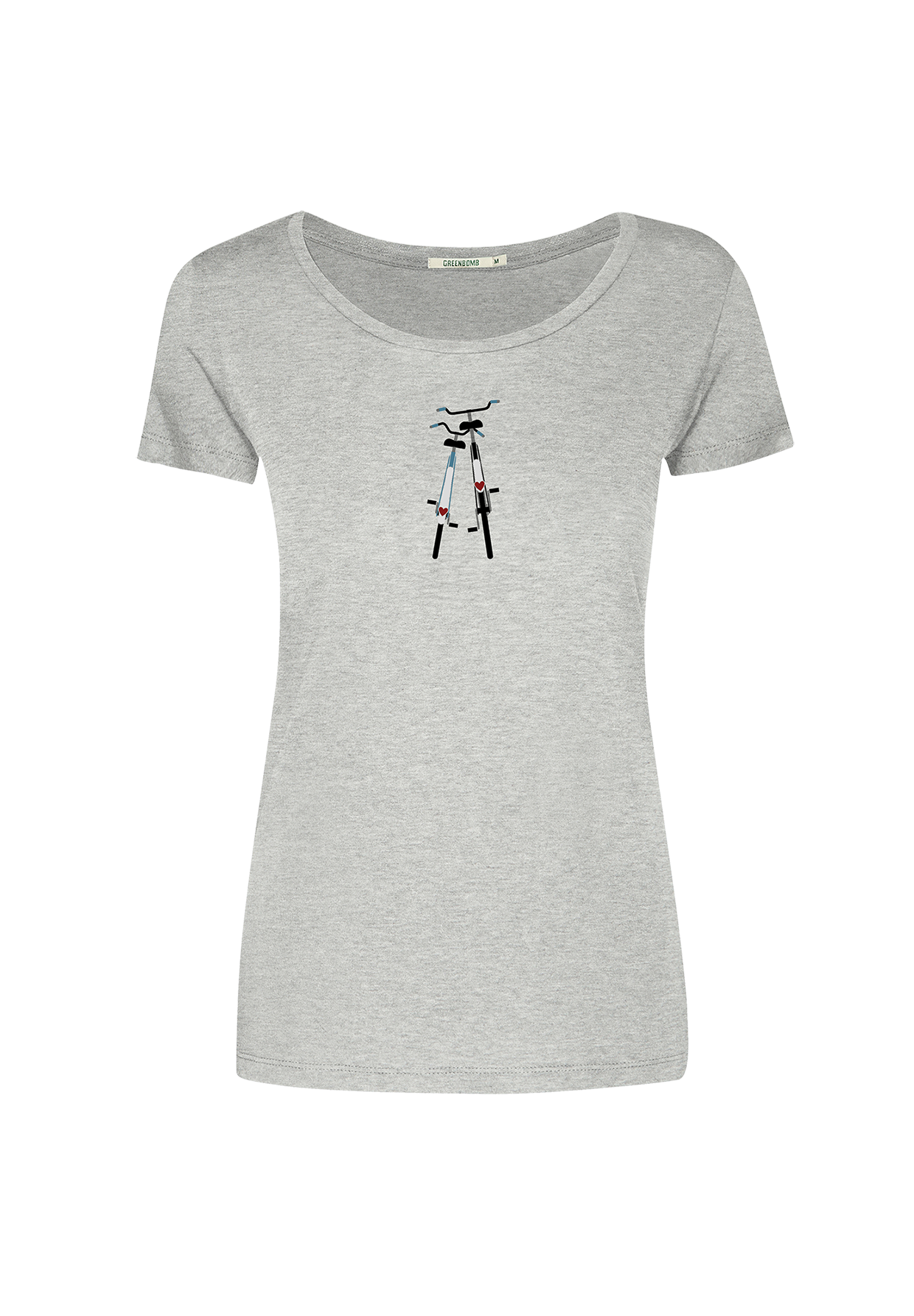 Heather Grey: Sportliches T-Shirt aus Bio-Baumwolle für Damen [20074]