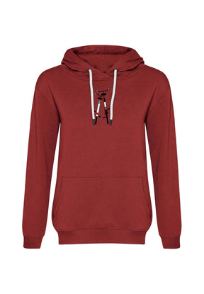 Red Berry: Gemütlicher Hoodie aus Bio-Baumwolle für Damen [20076]
