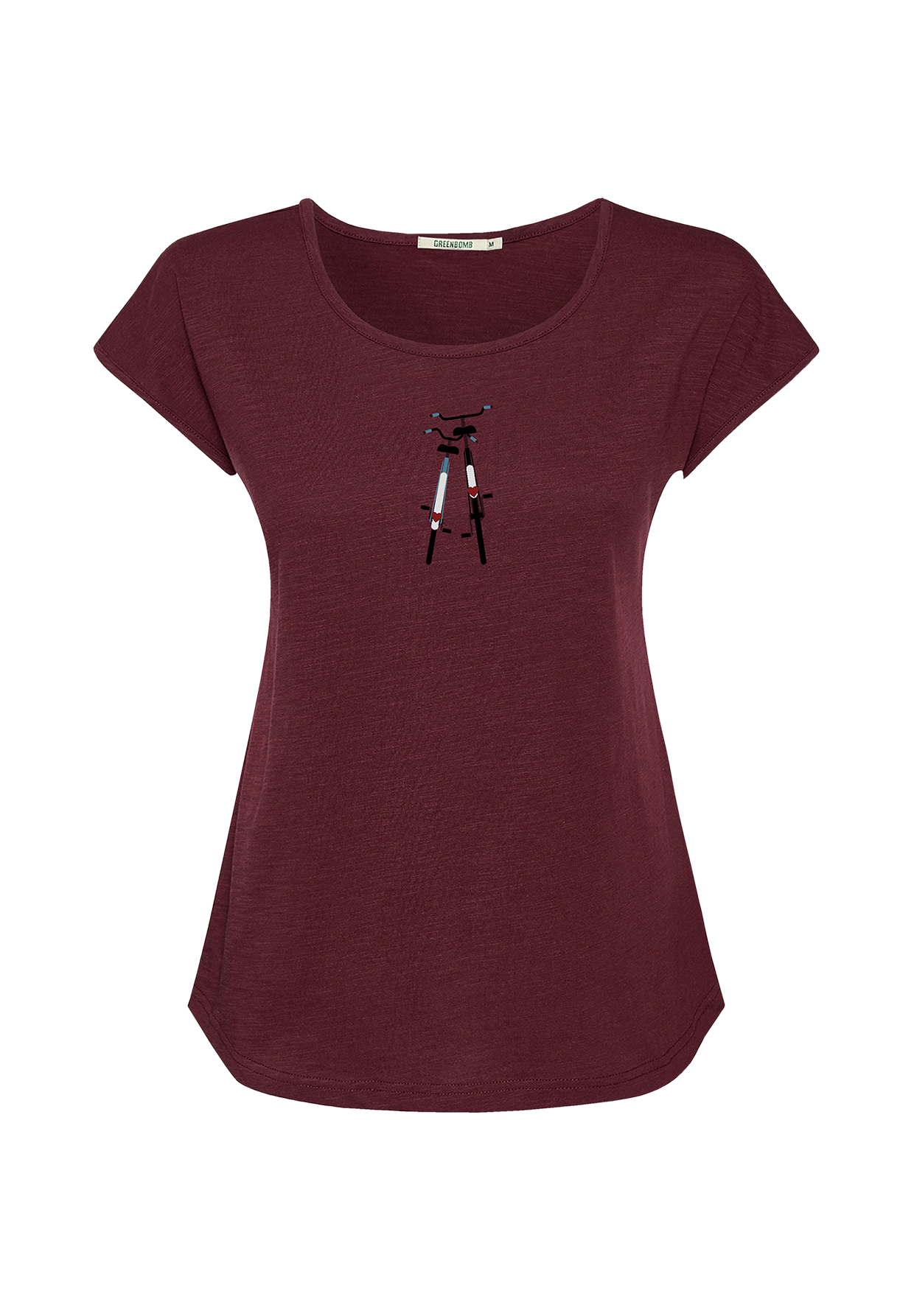 Rot:  Sportliches T-Shirt aus Bio-Baumwolle für Damen [20083]