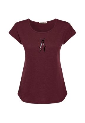 Rot:  Sportliches T-Shirt aus Bio-Baumwolle für Damen [20083]