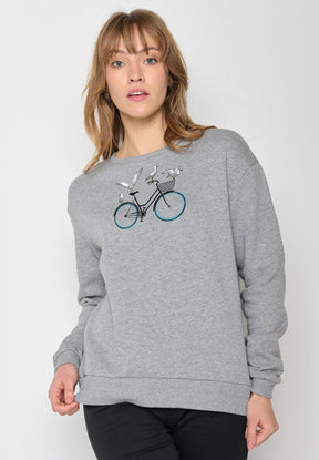 Grau:  Gemütliches Sweatshirt aus Bio-Baumwolle für Damen [20088]