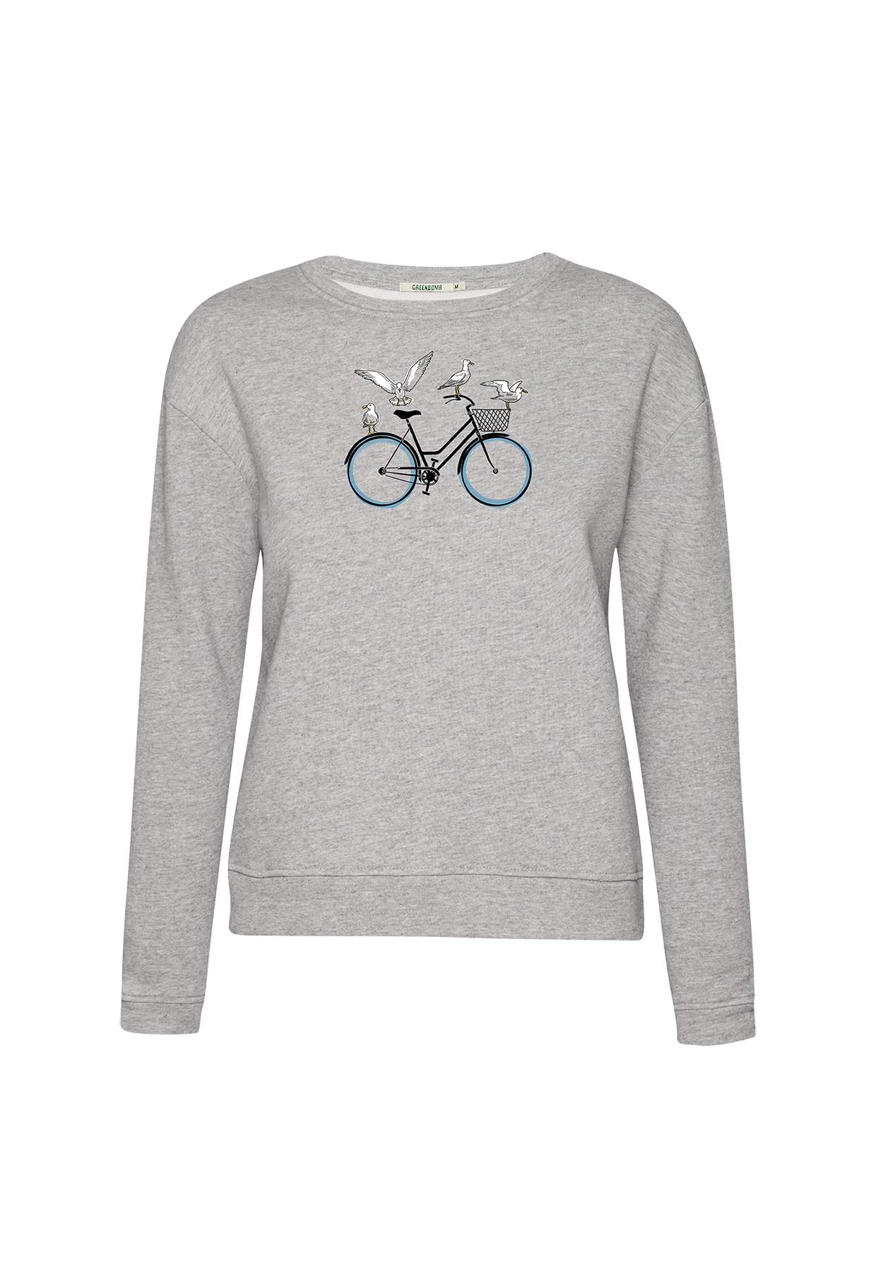 Grau:  Gemütliches Sweatshirt aus Bio-Baumwolle für Damen [20092]