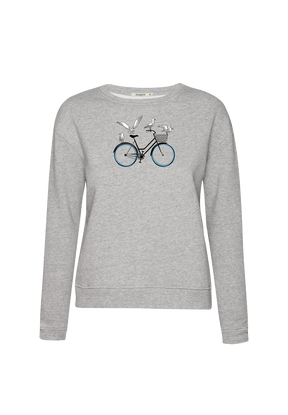 Grau:  Gemütliches Sweatshirt aus Bio-Baumwolle für Damen [20092]