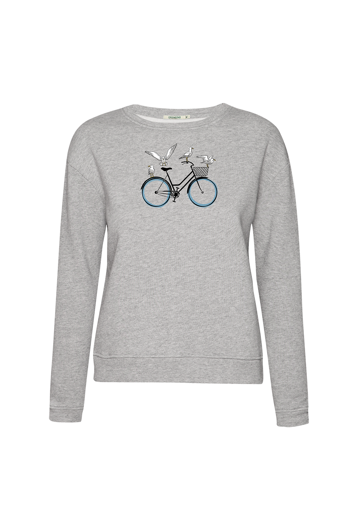 Heather Grey: Gemütliches Sweatshirt aus Bio-Baumwolle für Damen [20092]