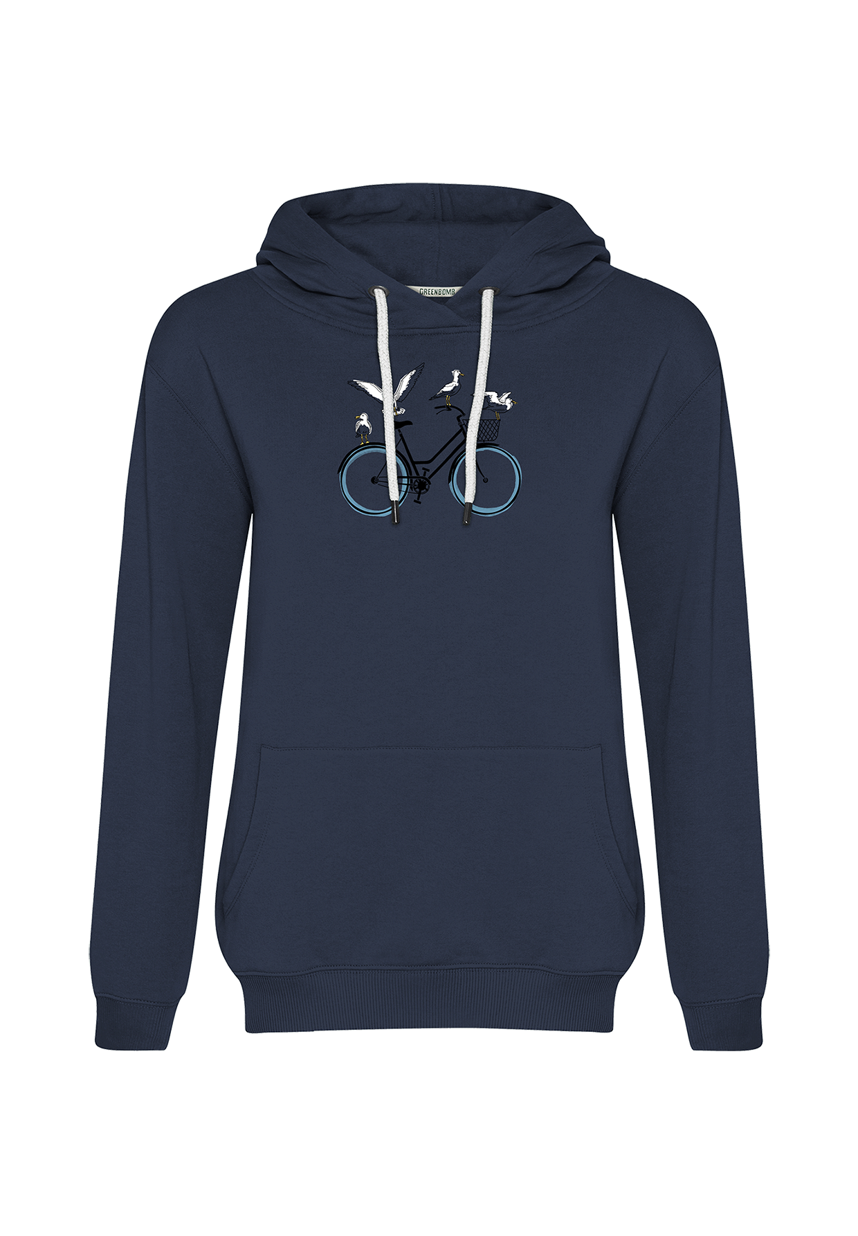 Blau:  Gemütlicher Hoodie aus Bio-Baumwolle für Damen [20099]