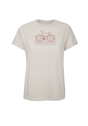 Weiß:  Lässiges T-Shirt aus Bio-Baumwolle für Damen [20100]