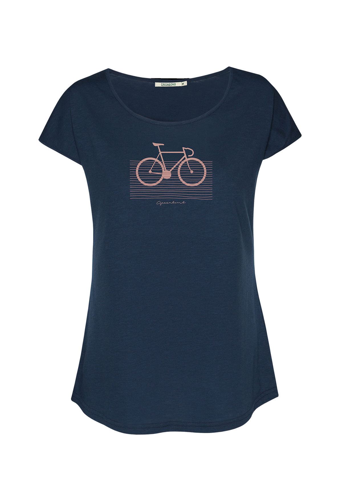 Navy: Lässiges T-Shirt aus Bio-Baumwolle für Damen [20110]