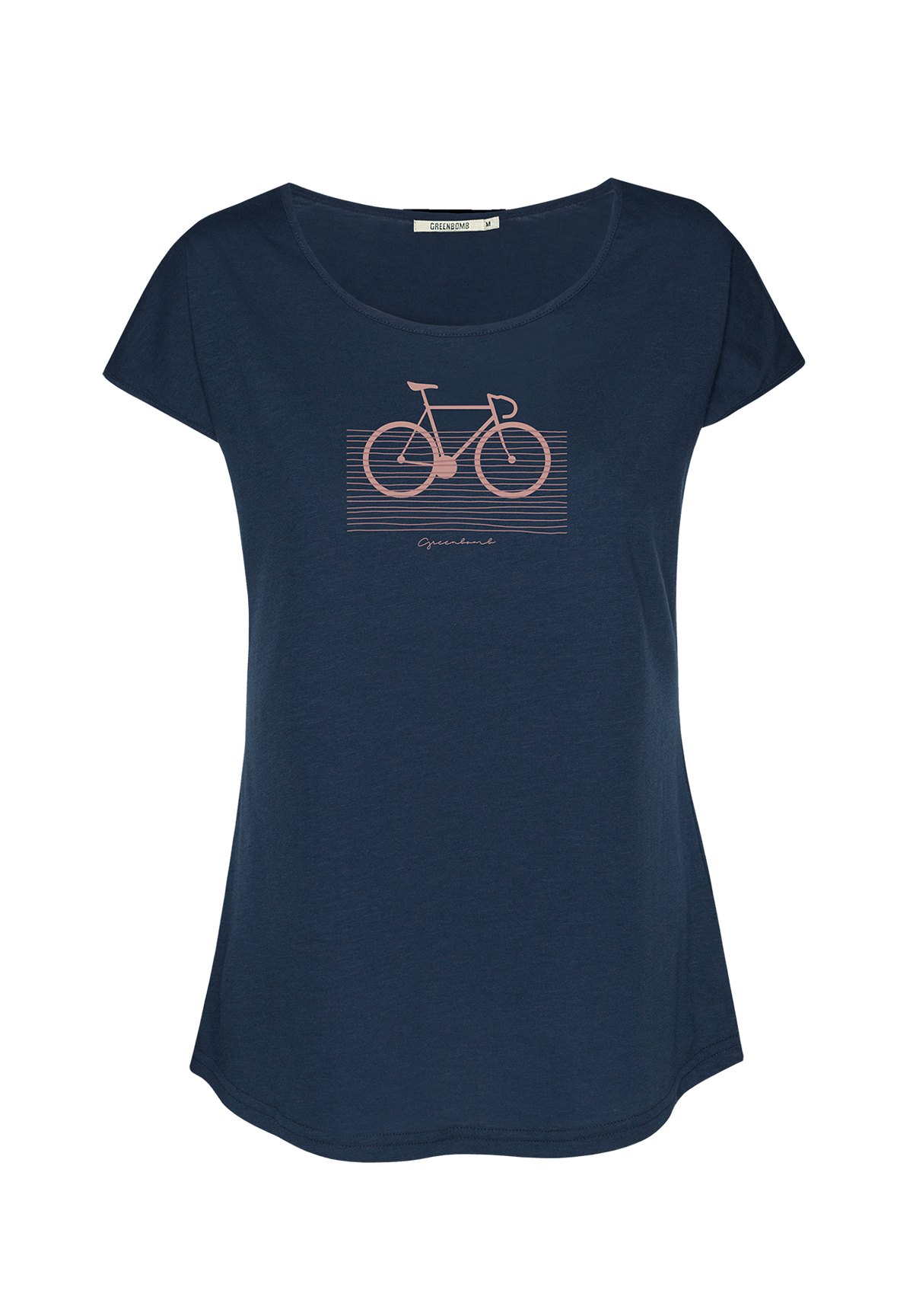 Navy: Lässiges T-Shirt aus Bio-Baumwolle für Damen [20110]