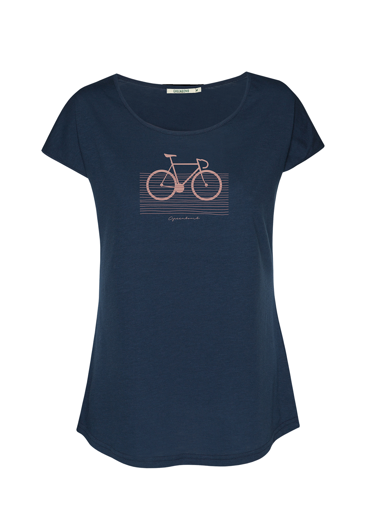 Navy: Lässiges T-Shirt aus Bio-Baumwolle für Damen [20110]