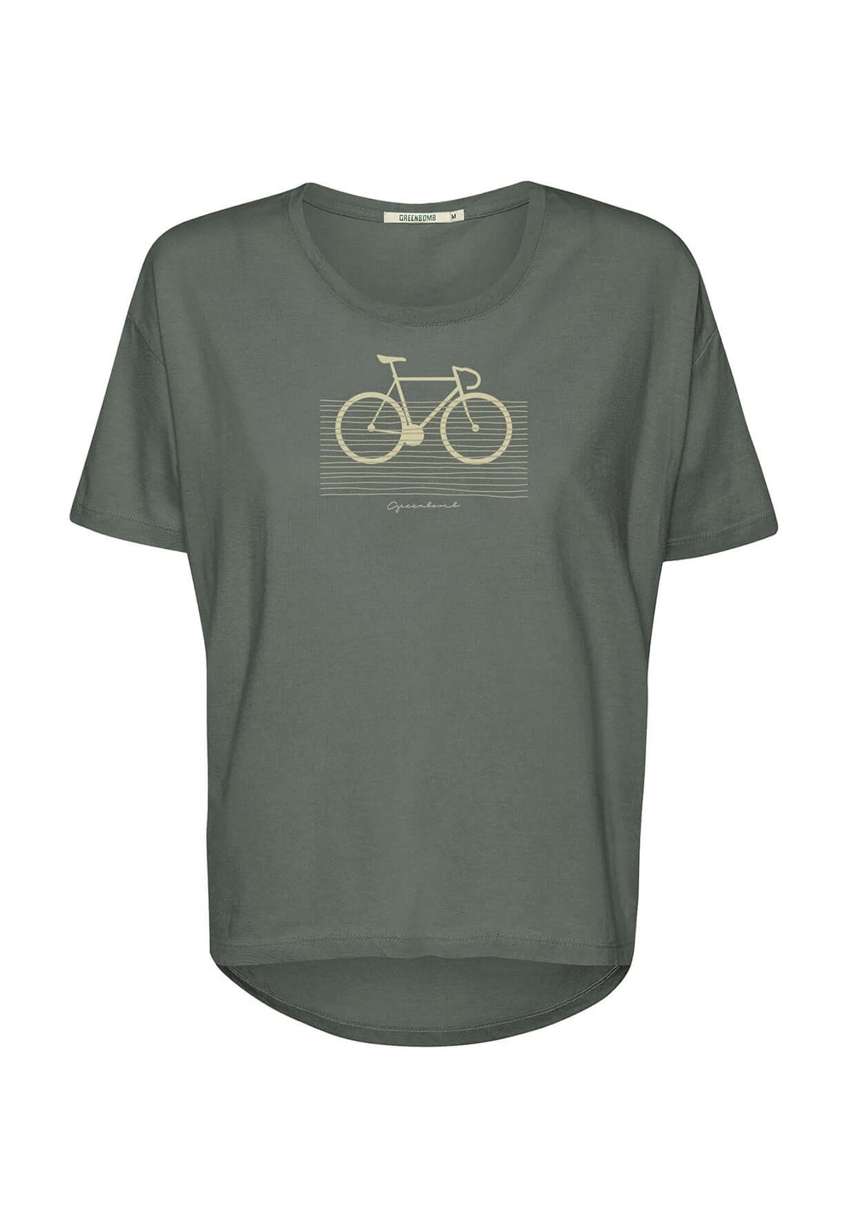 Olive: Lässiges T-Shirt aus Bio-Baumwoll-Mix für Damen [20111]