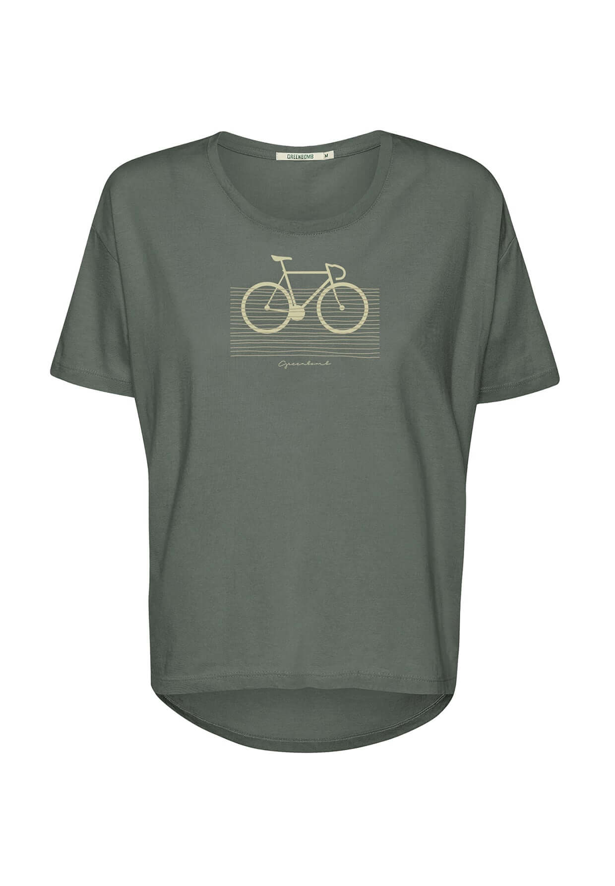 Olive: Lässiges T-Shirt aus Bio-Baumwoll-Mix für Damen [20111]