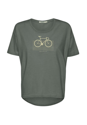 Olive: Lässiges T-Shirt aus Bio-Baumwoll-Mix für Damen [20111]