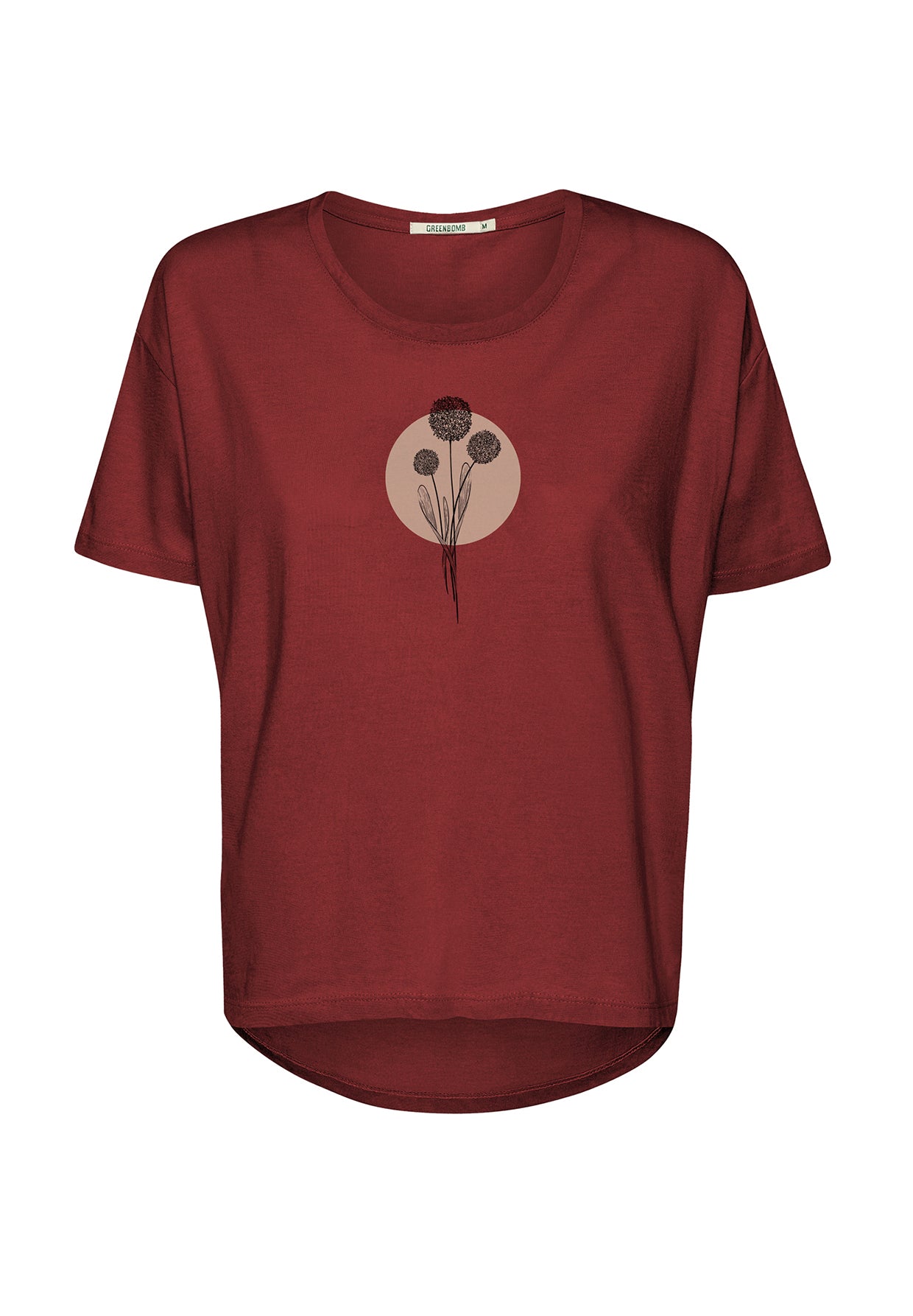 Rot:  Lässiges T-Shirt aus Bio-Baumwoll Mix für Damen [20117]