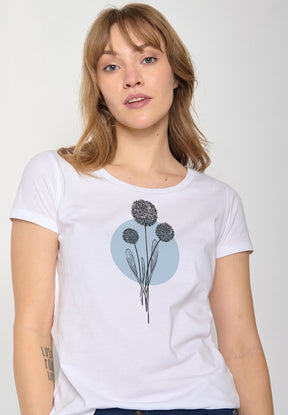 White: Sportliches T-Shirt aus Bio-Baumwolle für Damen [20127]