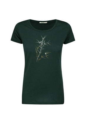 Dark Forest: Lässiges T-Shirt aus Bio-Baumwolle für Damen [20130]