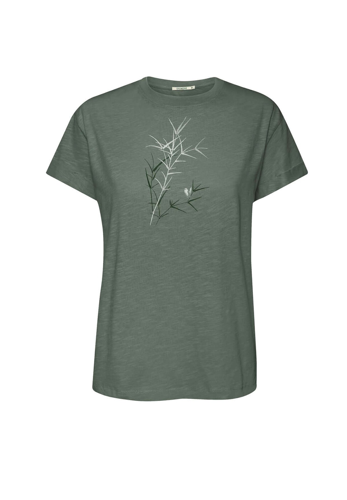 Moos Grey: Lässiges T-Shirt aus Bio-Baumwolle für Damen [20137]