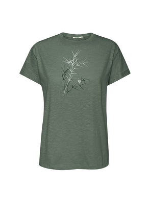 Grau:  Lässiges T-Shirt aus Bio-Baumwolle für Damen [20137]