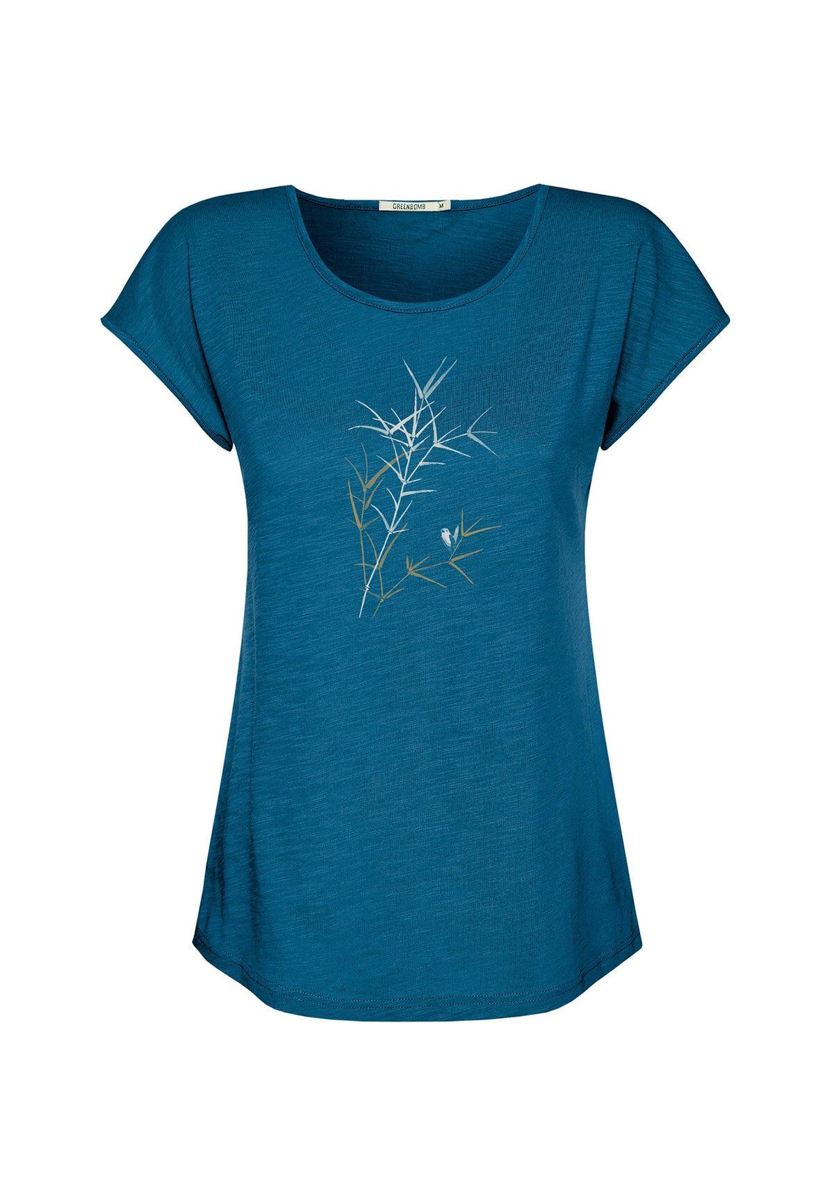Rich Blue: Lässiges T-Shirt aus Bio-Baumwolle für Damen [20138]