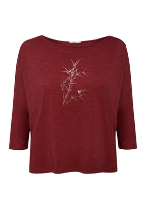 Red Berry: Gemütliches Longsleeve aus Viskose (LENZING™ ECOVERO™) Mix für Damen [20139]