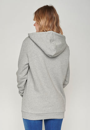 Heather Grey: Gemütlicher Hoodie aus Bio-Baumwolle für Damen [20142]