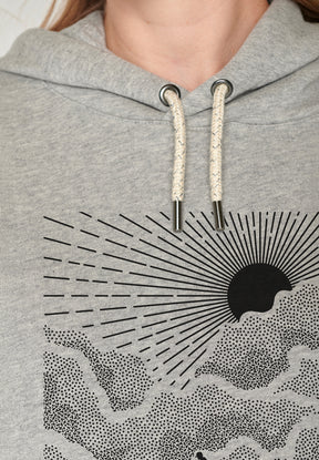 Heather Grey: Gemütlicher Hoodie aus Bio-Baumwolle für Damen [20143]