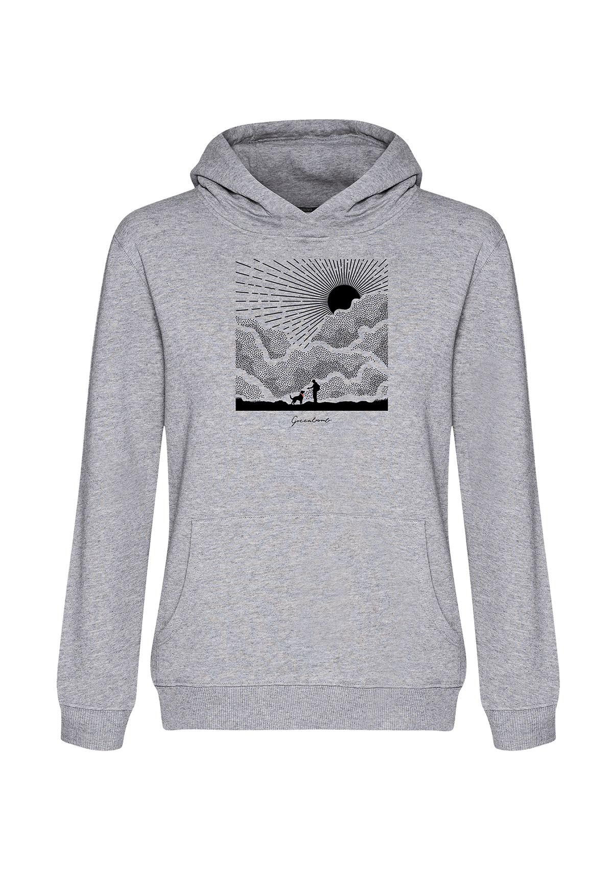 Heather Grey: Gemütlicher Hoodie aus Bio-Baumwolle für Damen [20145]