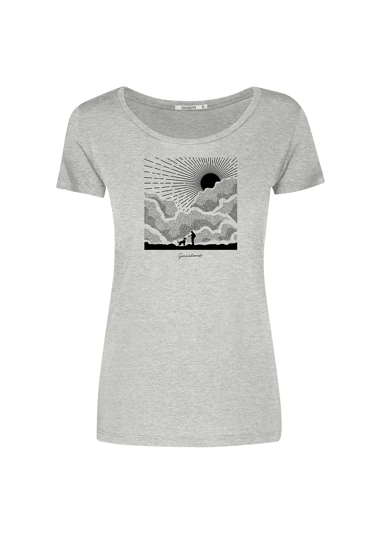 Heather Grey: Sportliches T-Shirt aus Bio-Baumwolle für Damen [20151]