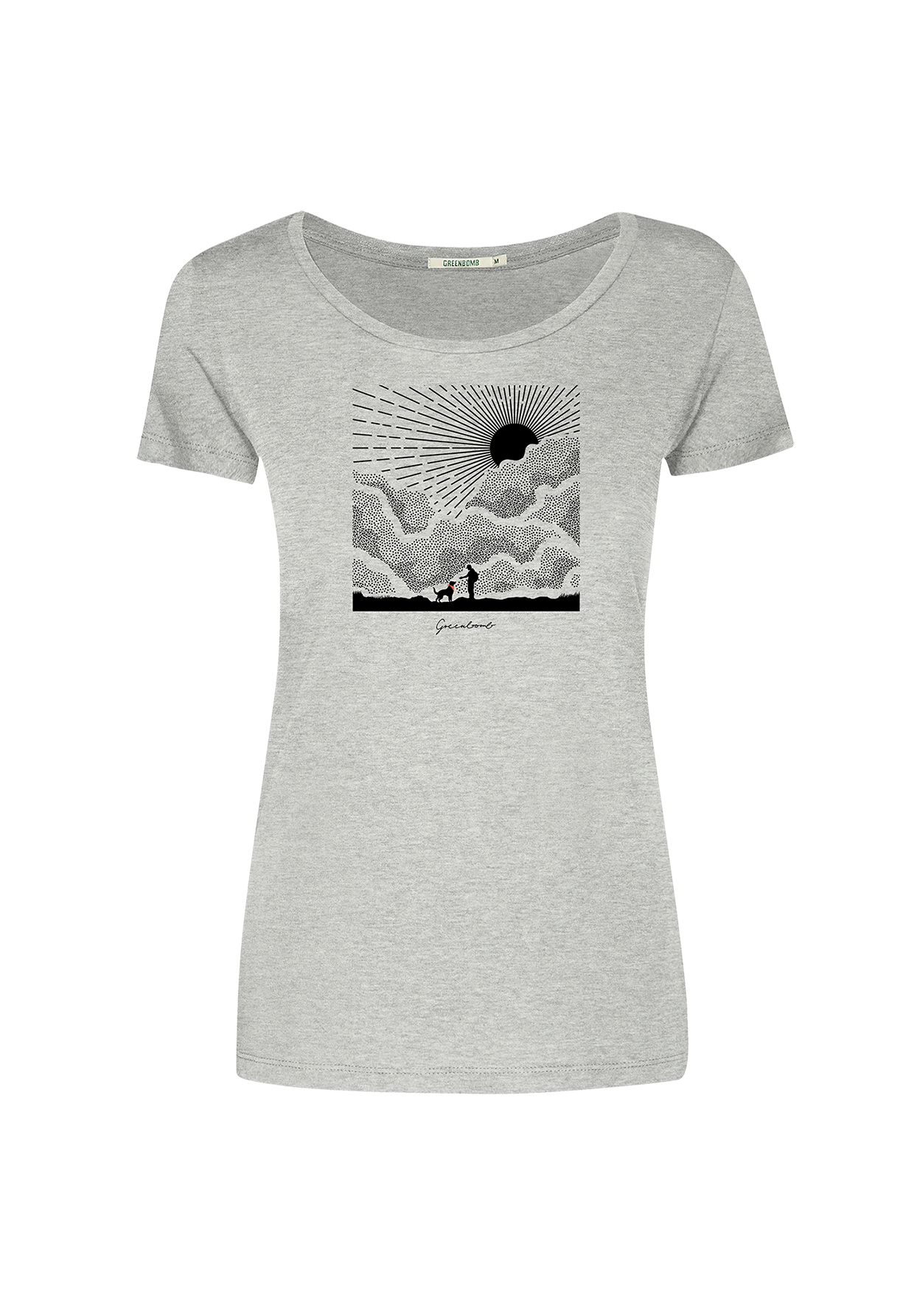 Heather Grey: Sportliches T-Shirt aus Bio-Baumwolle für Damen [20151]