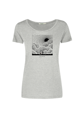Heather Grey: Sportliches T-Shirt aus Bio-Baumwolle für Damen [20151]