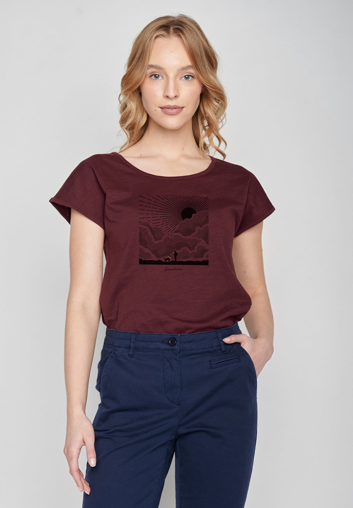 Velvet Rain: Lässiges T-Shirt aus Bio-Baumwolle für Damen [20154]