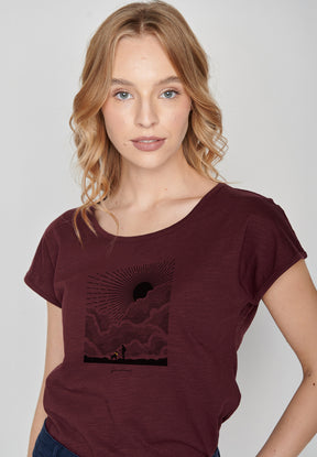 Velvet Rain: Lässiges T-Shirt aus Bio-Baumwolle für Damen [20157]