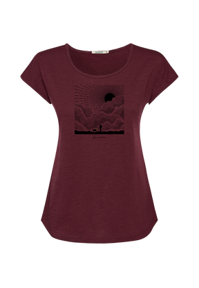 Velvet Rain: Lässiges T-Shirt aus Bio-Baumwolle für Damen [20158]