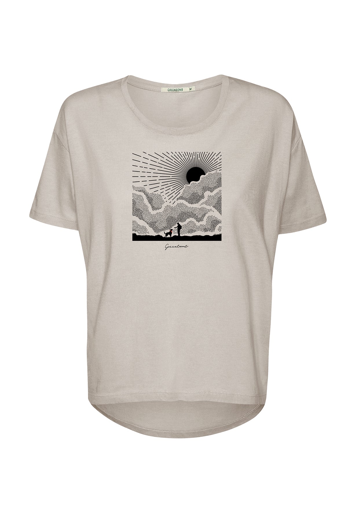Weiß:  Lässiges T-Shirt aus Bio-Baumwoll Mix für Damen [20159]