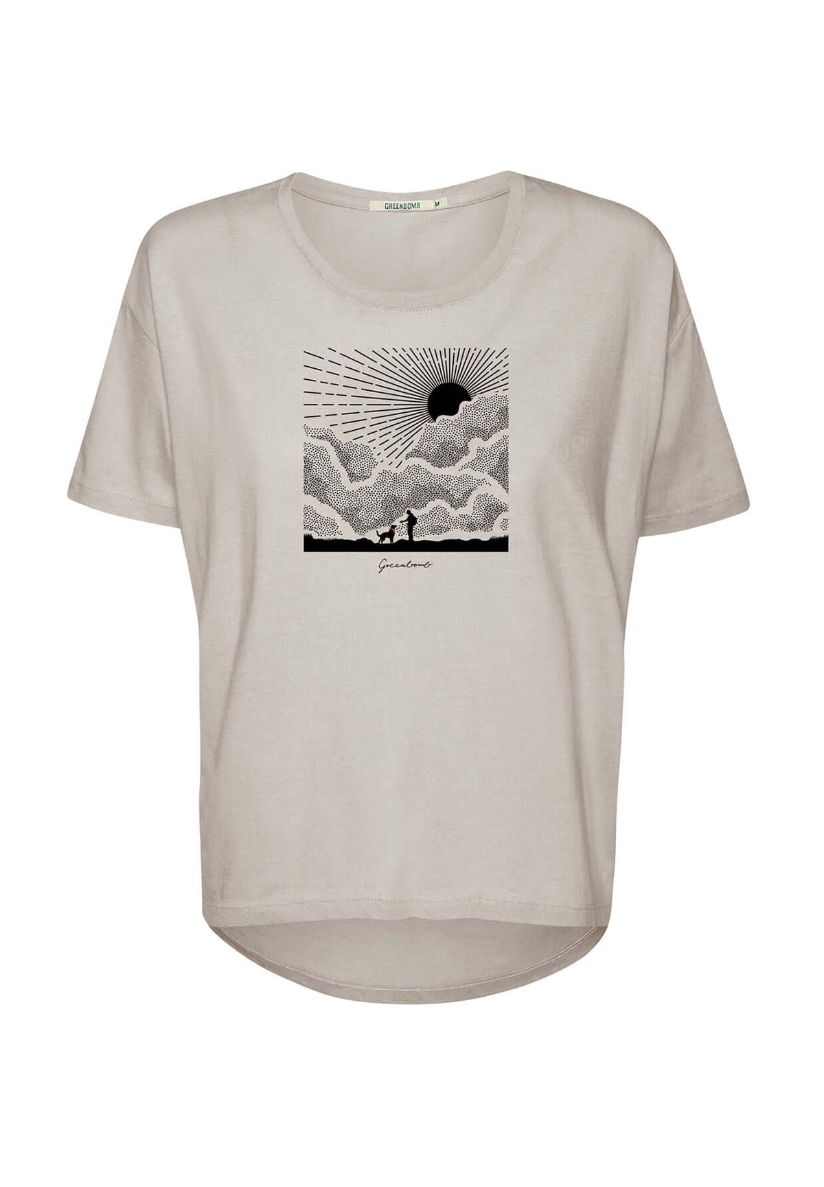 Off White: Lässiges T-Shirt aus Bio-Baumwoll-Mix für Damen [20159]