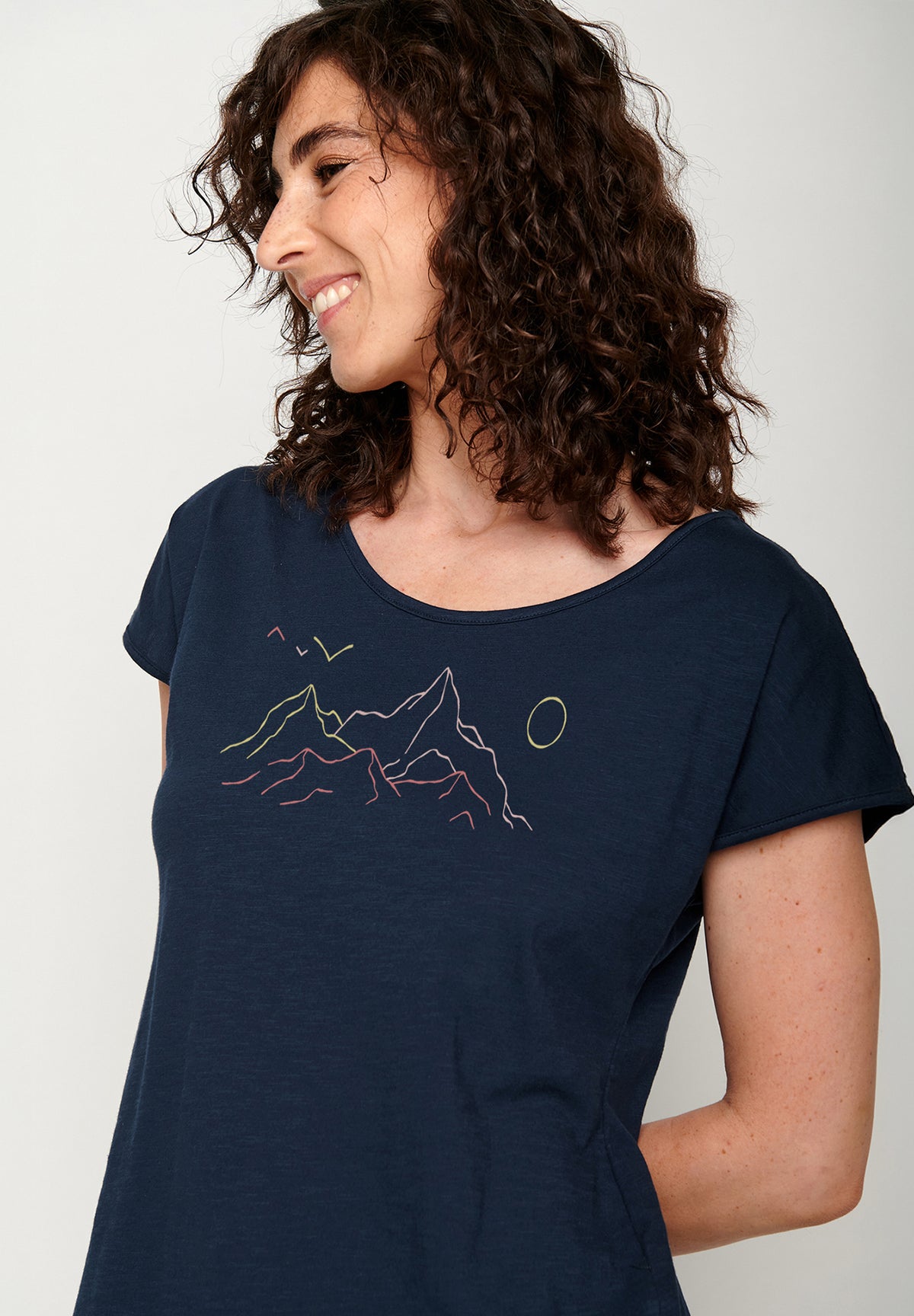 Blau:  Sportliches T-Shirt aus Bio-Baumwolle für Damen [20161]