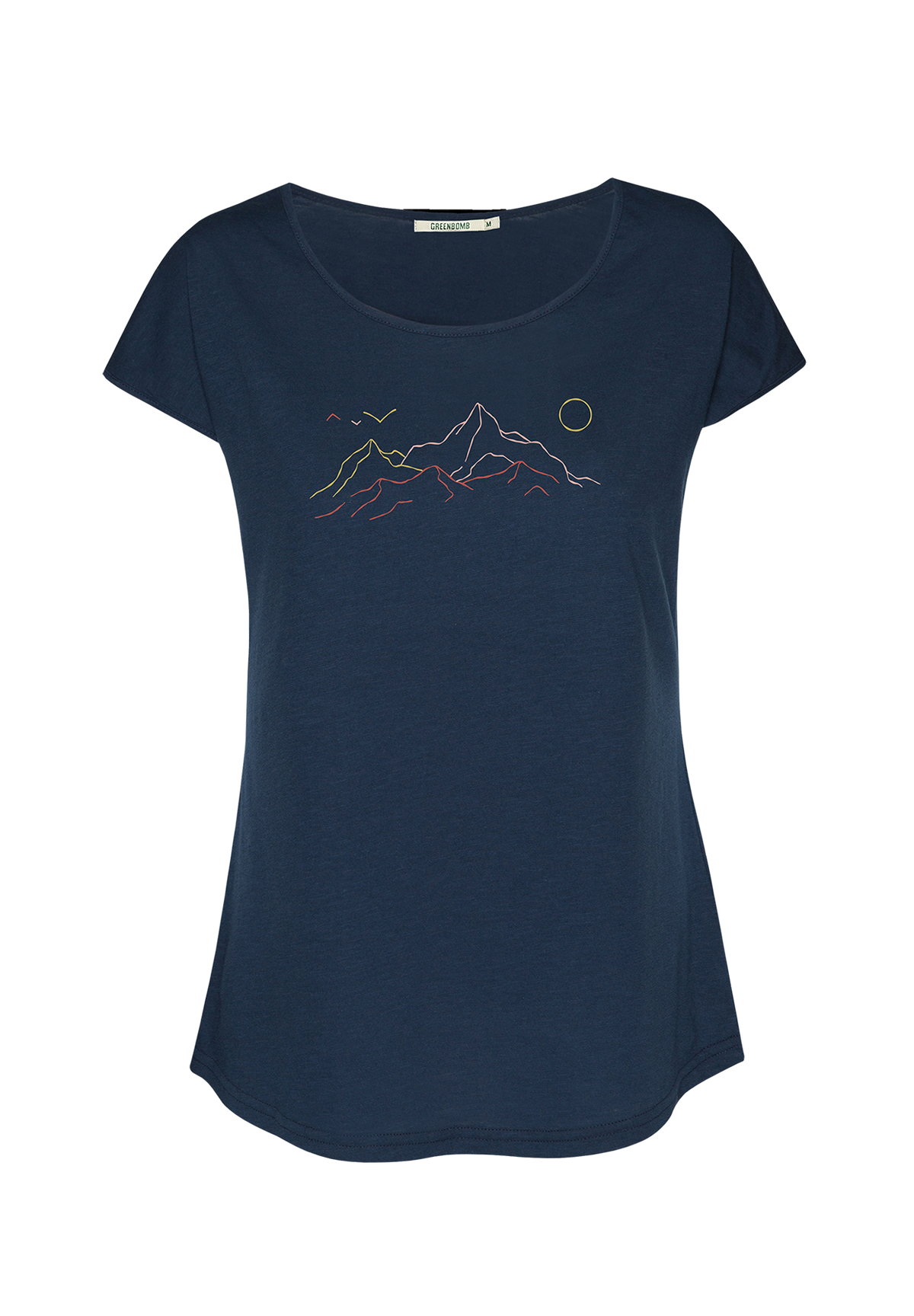 Navy: Lässiges T-Shirt aus Bio-Baumwolle für Damen [20164]