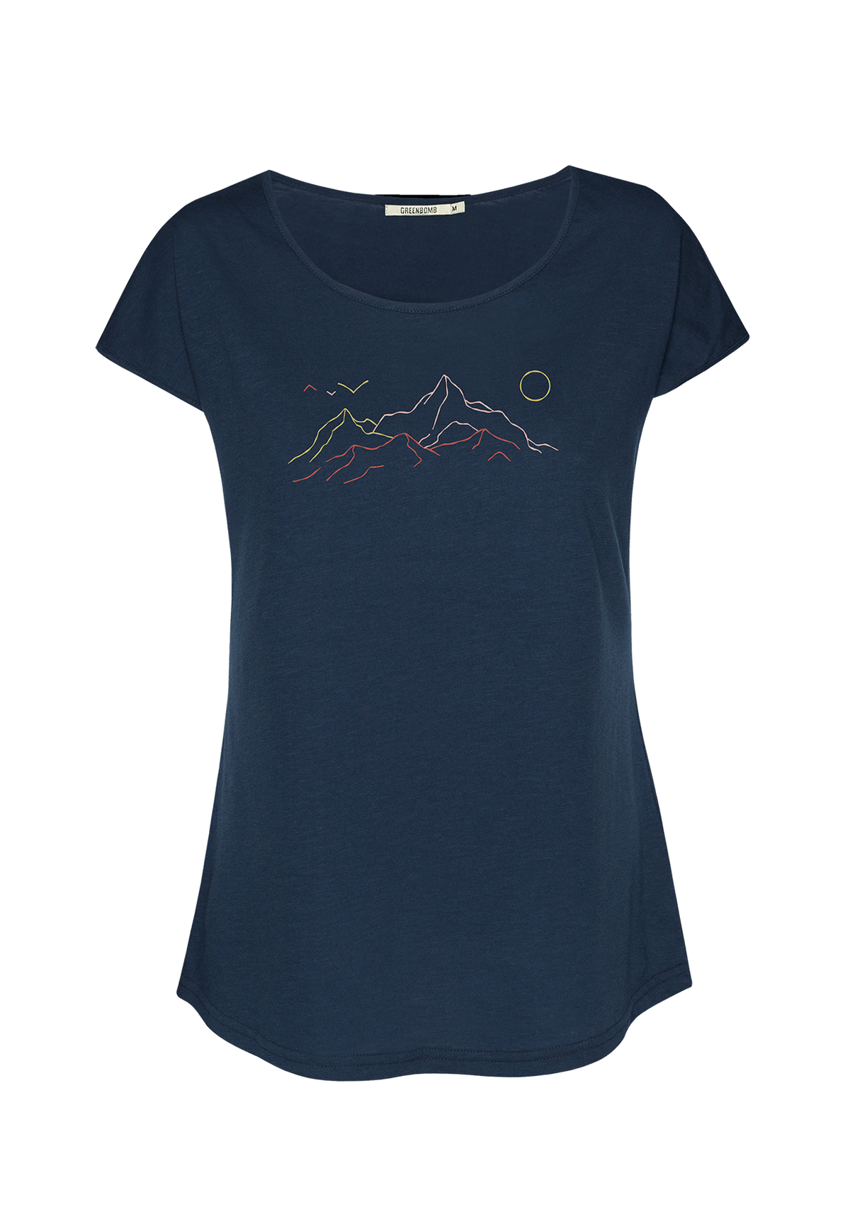 Navy: Lässiges T-Shirt aus Bio-Baumwolle für Damen [20164]