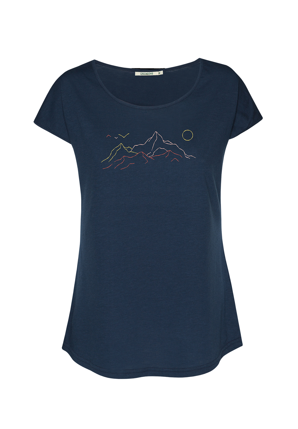 Navy: Lässiges T-Shirt aus Bio-Baumwolle für Damen [20164]