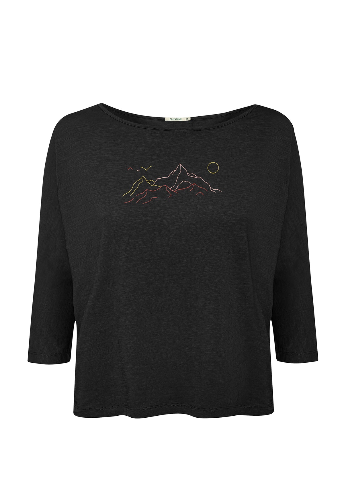 Schwarz:  Gemütliches Longsleeve aus Viskose (LENZING™ ECOVERO™) Mix für Damen [20165]