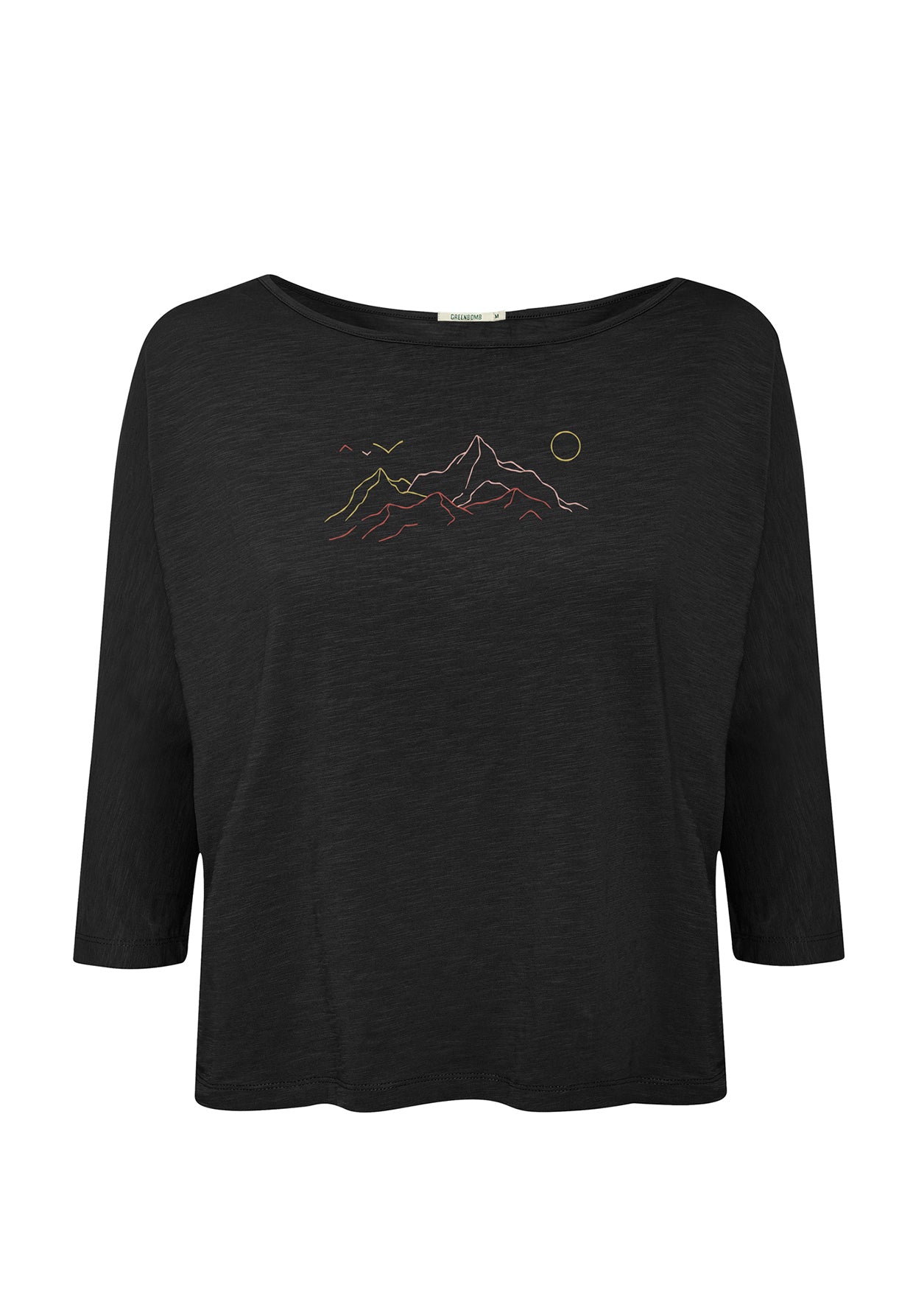 Black: Gemütliches Longsleeve aus Viskose (LENZING™ ECOVERO™) Mix für Damen [20165]
