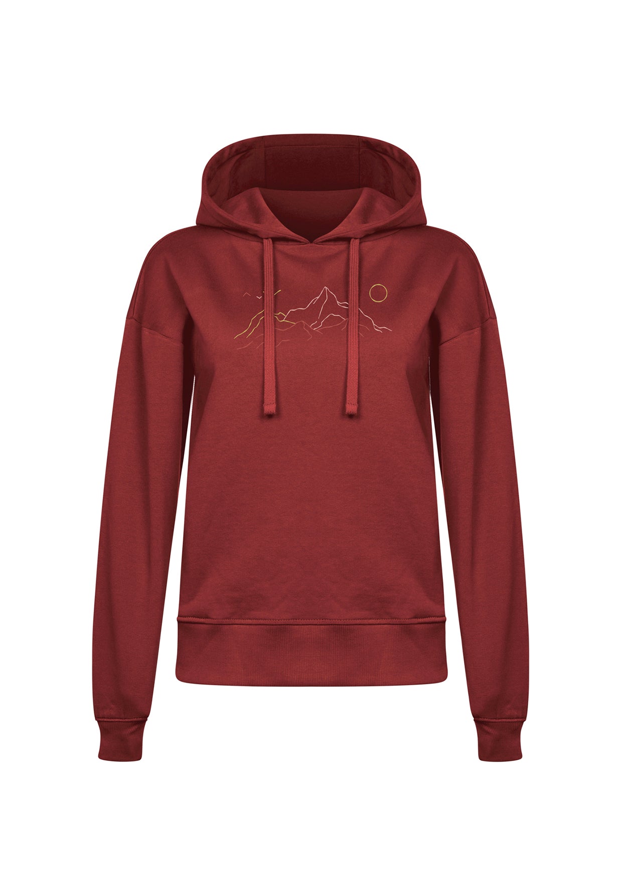 Red Berry: Gemütlicher Hoodie aus Bio-Baumwoll Mix für Damen [20167]