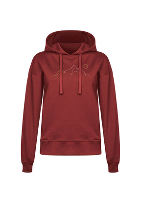 Red Berry: Gemütlicher Hoodie aus Bio-Baumwoll Mix für Damen [20167]