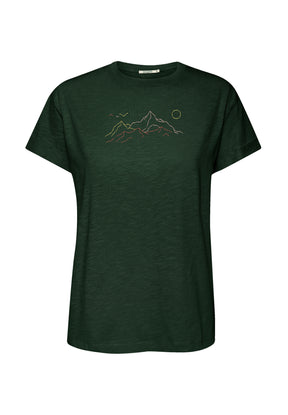 Grün:  Lässiges T-Shirt aus Bio-Baumwolle für Damen [20169]