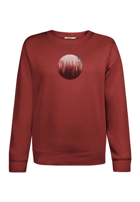 Rot:  Gemütliches Sweatshirt aus Bio-Baumwolle für Damen [20170]