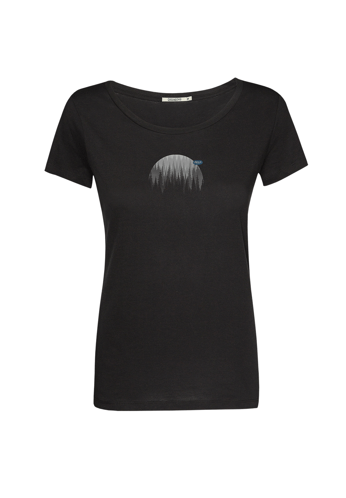 Black: Sportliches T-Shirt aus Bio-Baumwolle für Damen [20175]