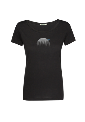 Black: Lässiges T-Shirt aus Bio-Baumwolle für Damen [20175]