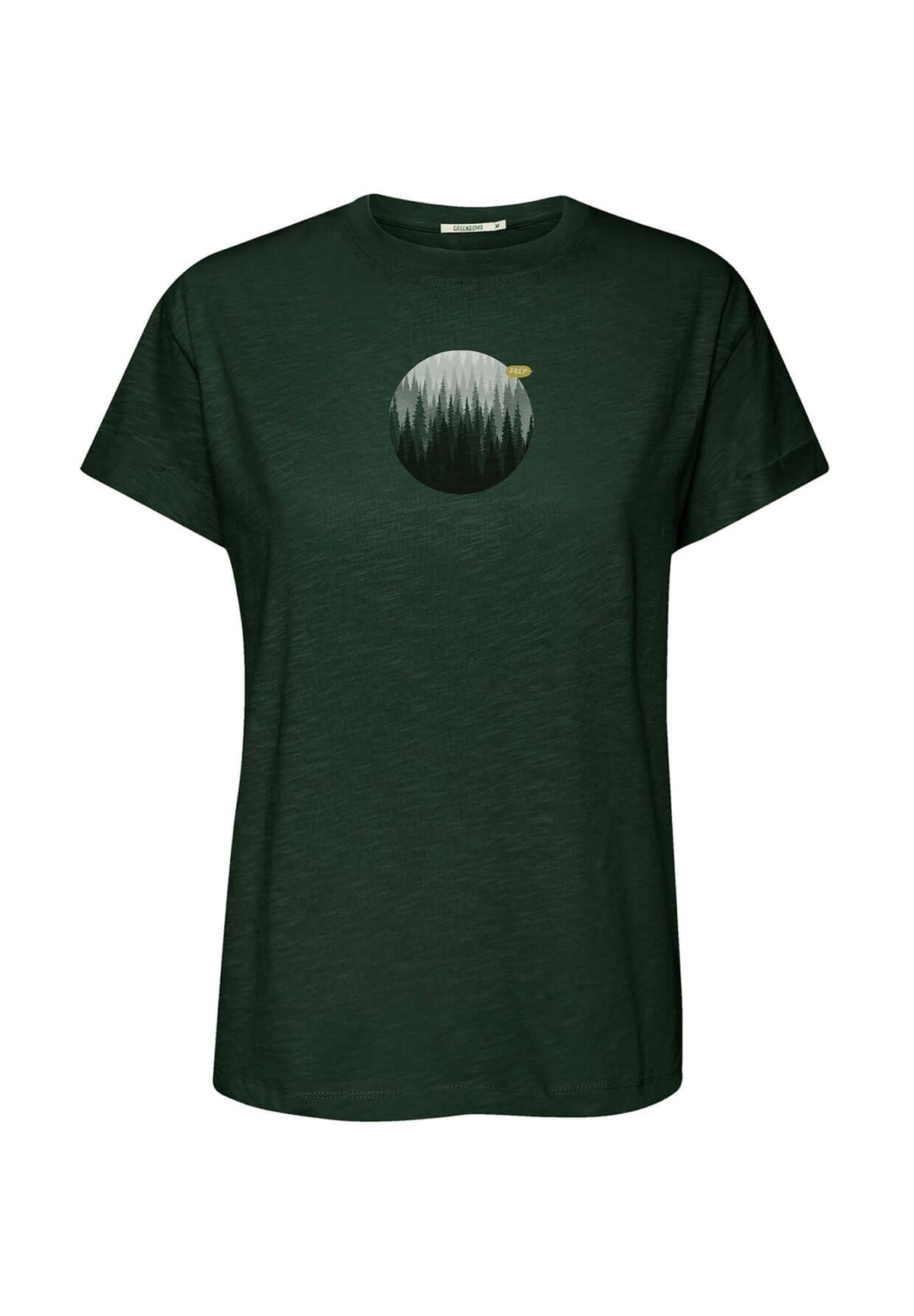 Dark Forest: Lässiges T-Shirt aus Bio-Baumwolle für Damen [20176]