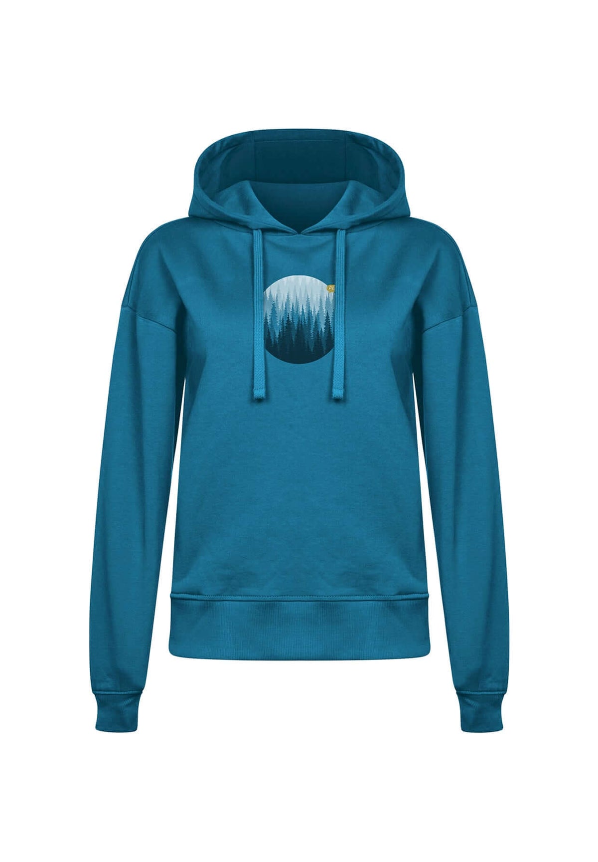 Rich Blue: Gemütlicher Hoodie aus Bio-Baumwoll Mix für Damen [20177]