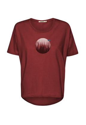 Rot:  Lässiges T-Shirt aus Bio-Baumwoll Mix für Damen [20178]