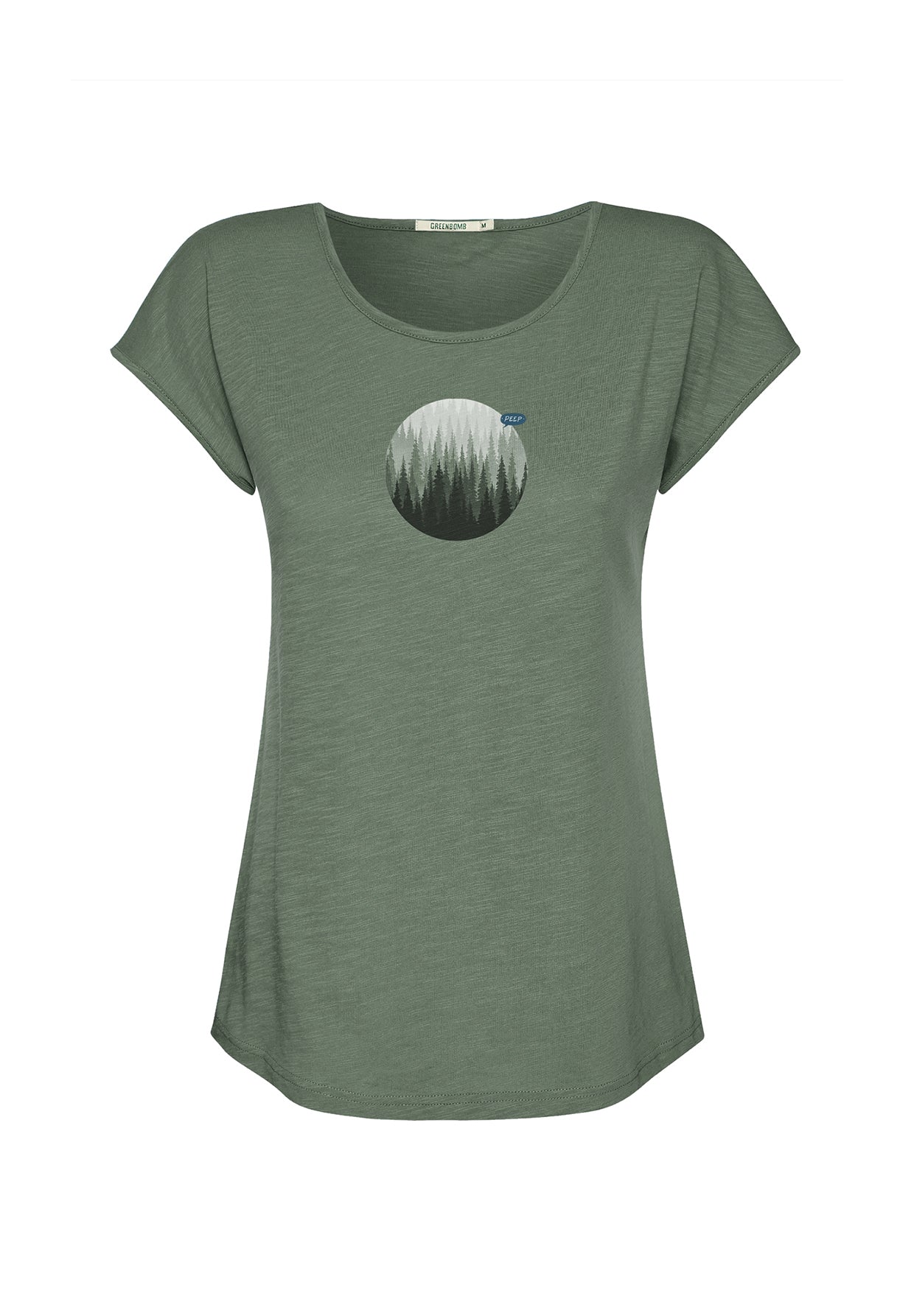 Moos Grey: Lässiges T-Shirt aus Bio-Baumwolle für Damen [20179]